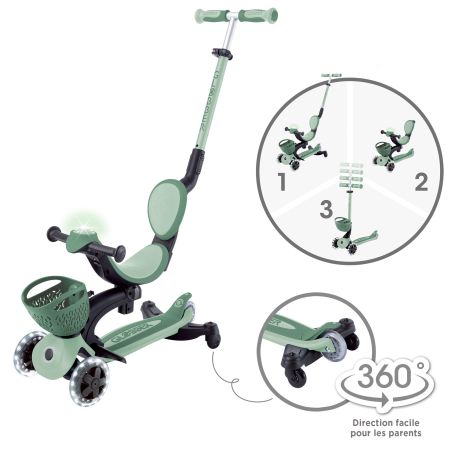 Module 360 GLOBBER, Trottinette 3 roues évolutive Globber ultra équipée