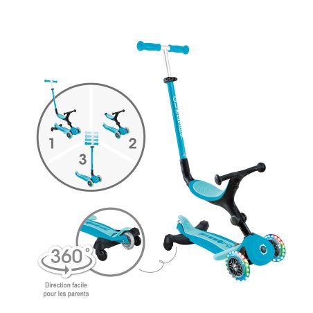 Trottinette évolutive GO UP ACTIVE LIGHTS 360 GLOBBER 